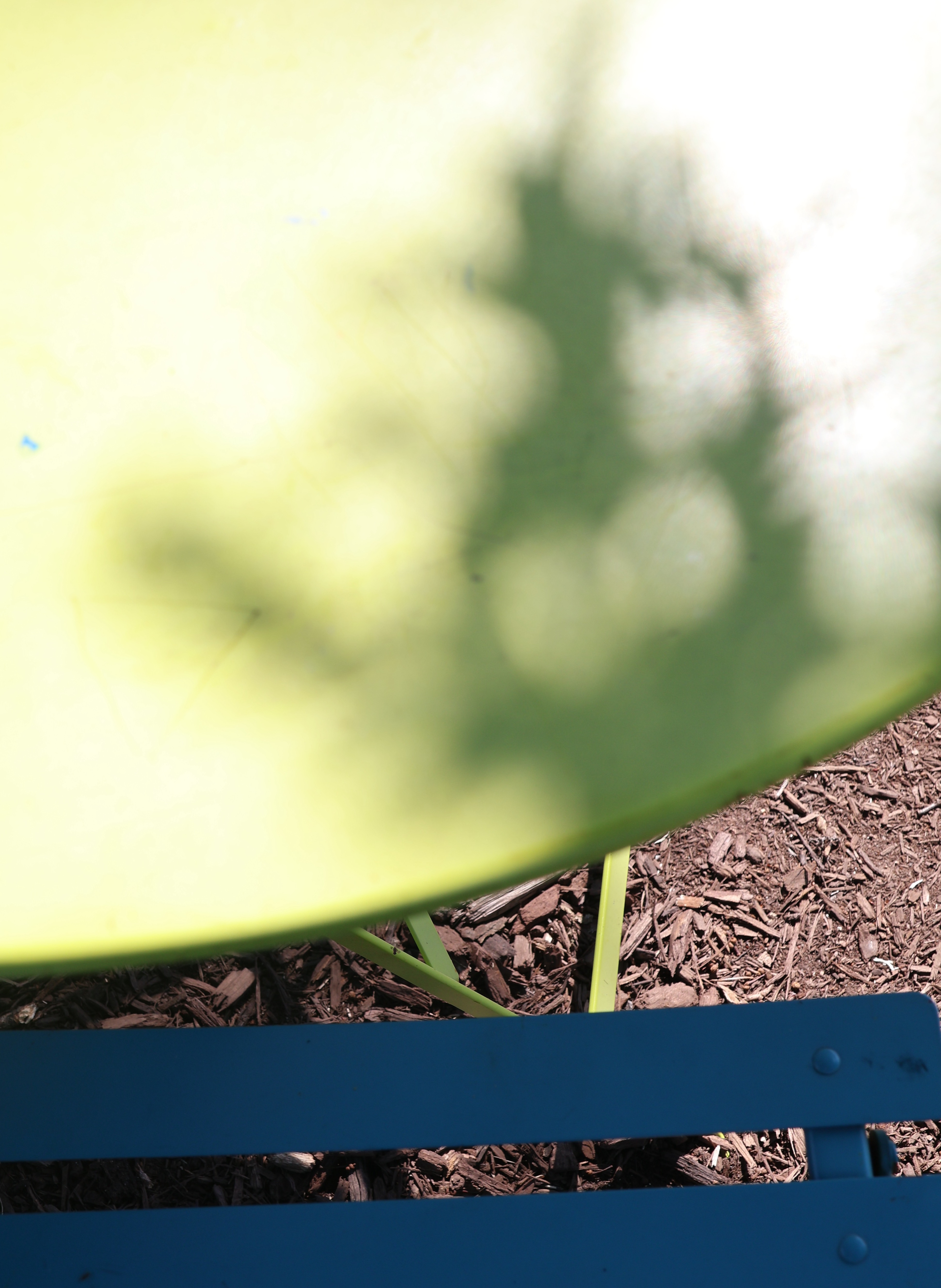 Green Table and Blue Chair